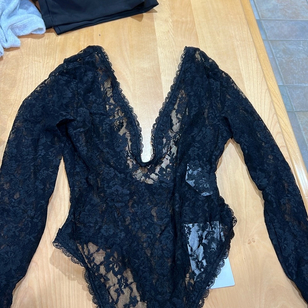 Black lace bodysuit